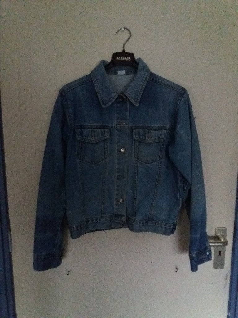 Een spijker jasje met verstelbare bandjes aan de band., Maat 38/40 (M), Blauw, ?, Ophalen of Verzenden