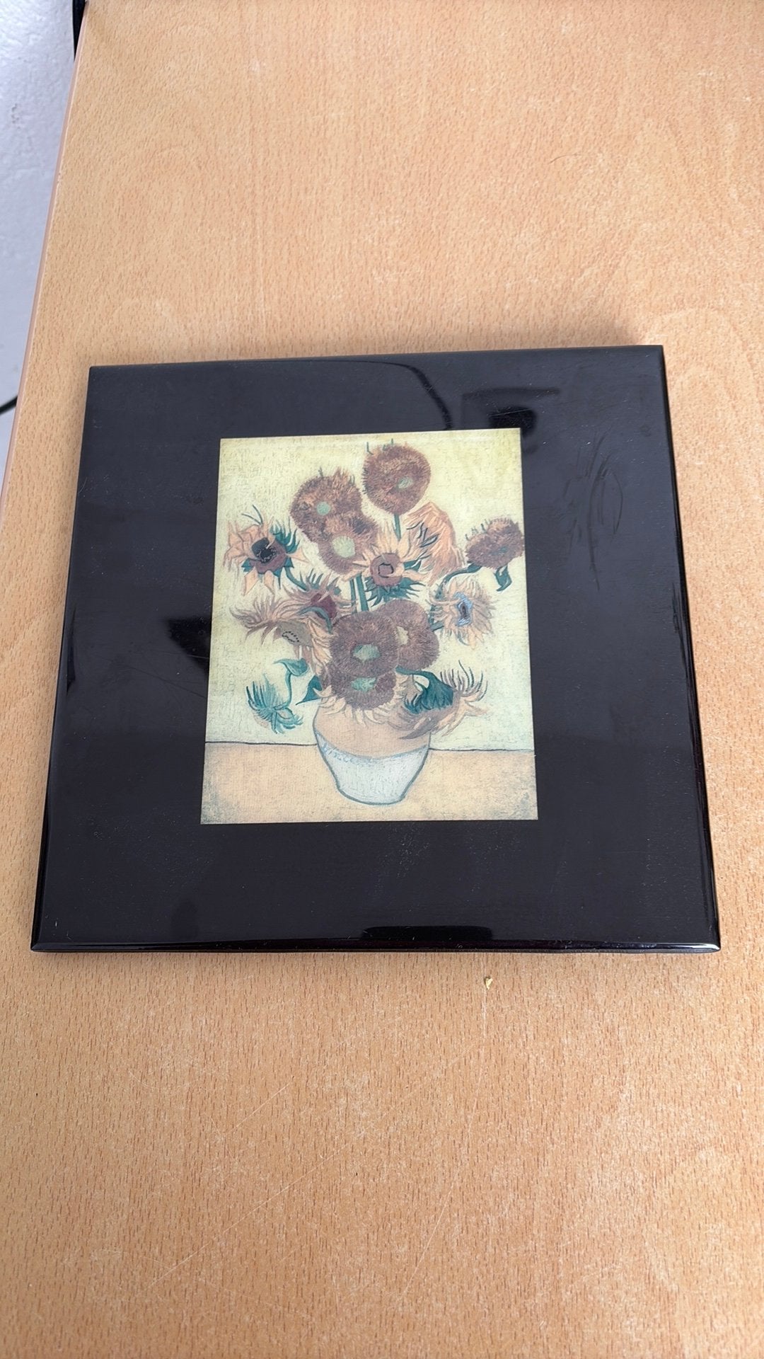 Van Gogh Zonnebloemen Tegel - Made in Holland, Boeken, Ophalen, Zo goed als nieuw, Schilder- en Tekenkunst