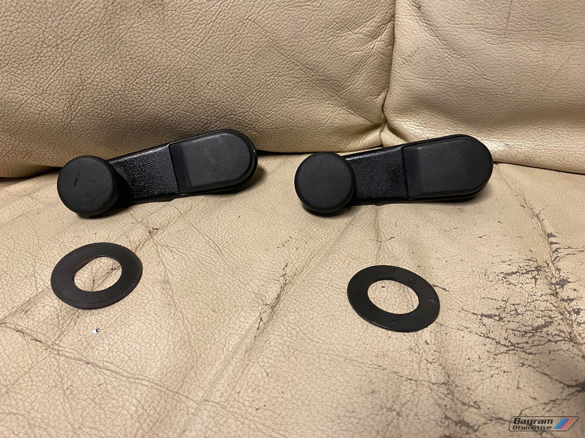 Bmw E34 raamhendel raamslinger zwart set 5-serie sedan touri, Gebruikt, -, Deur, -