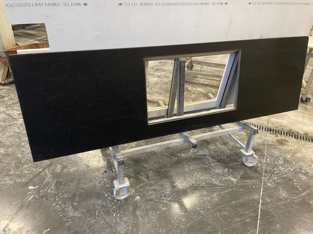 KEUKENBLAD graniet AANRECHT 239x70 (buiten) keuken werkblad, 200 cm of meer, Zwart, Nieuw, Minder dan 25 cm