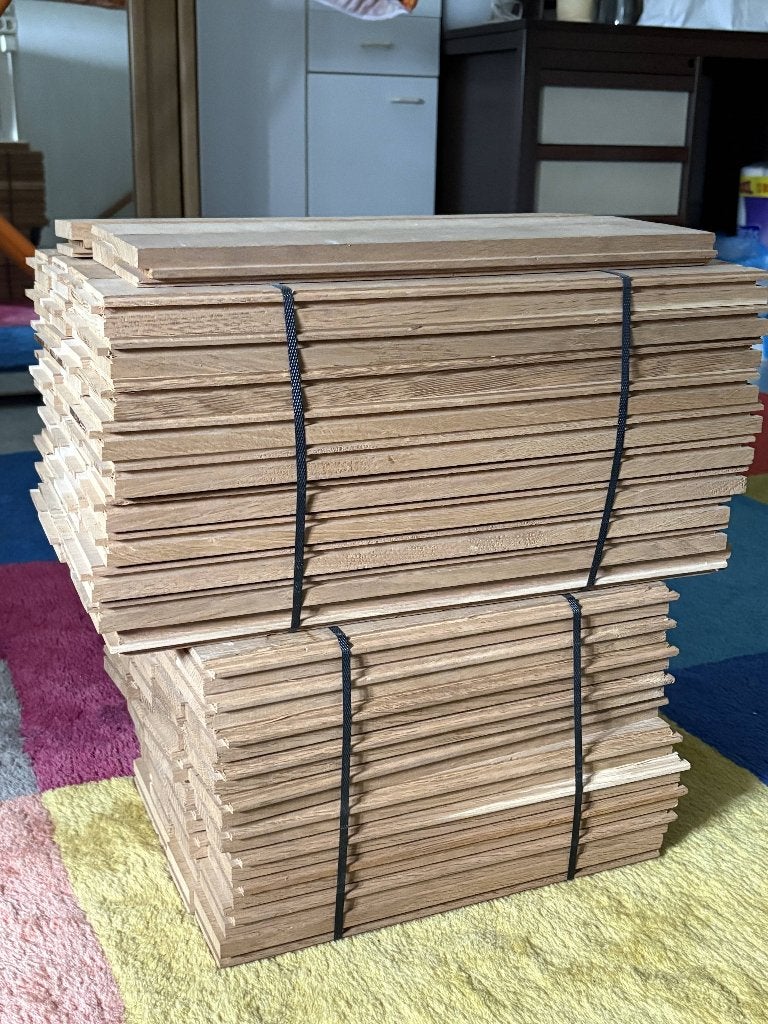Te Koop Massief eiken rondom mes en groef., Ophalen, Nieuw