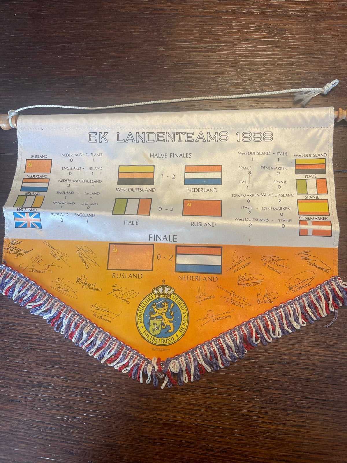 EK Landenteams 1988 Vaantje - Nederland Kampioen, Verzamelen, Ophalen of Verzenden, Gebruikt, Overige binnenlandse clubs, Vaantje of Sjaal