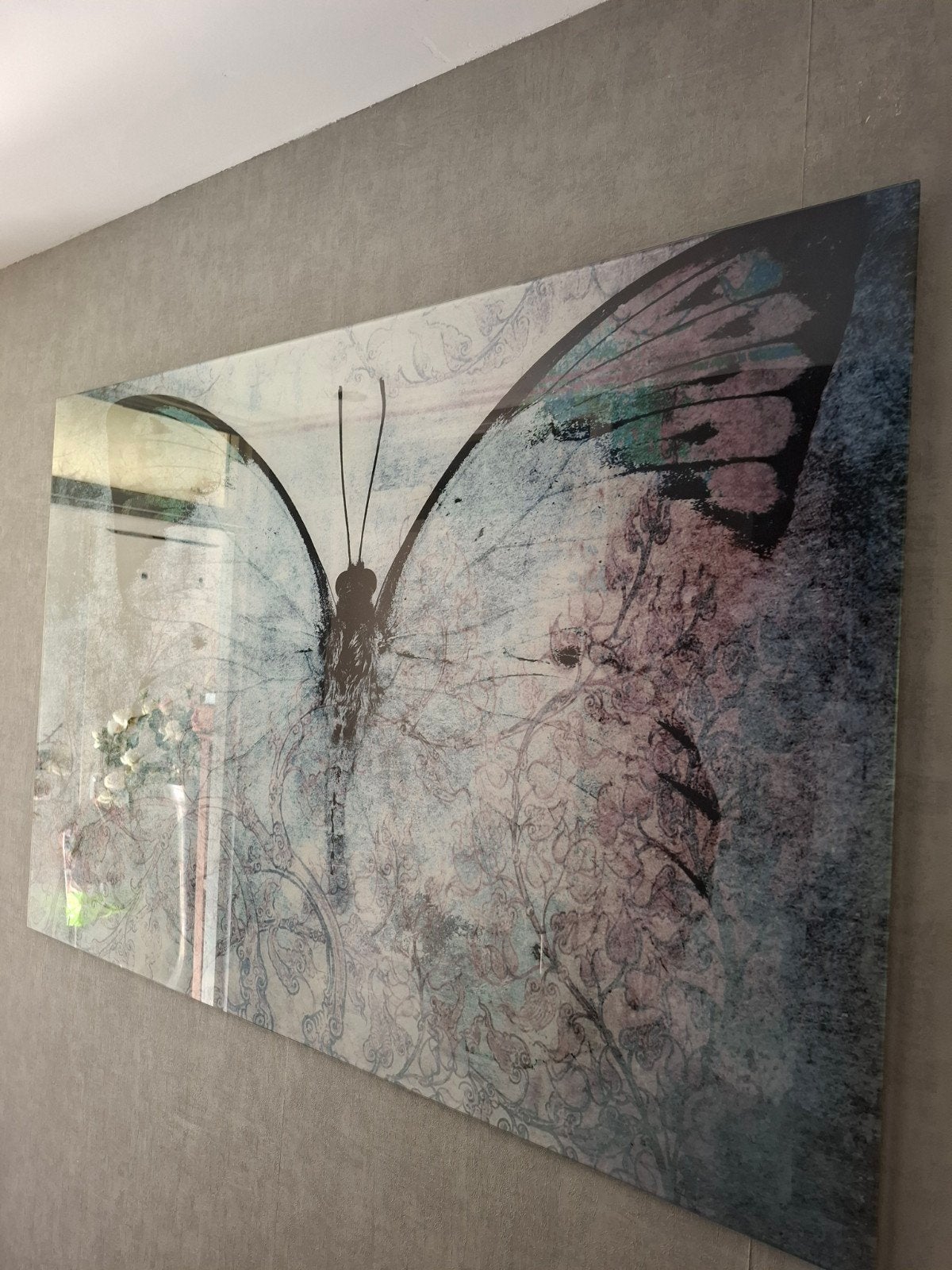 plexiglas schilderij vlinder xl, Ophalen of Verzenden, Zo goed als nieuw