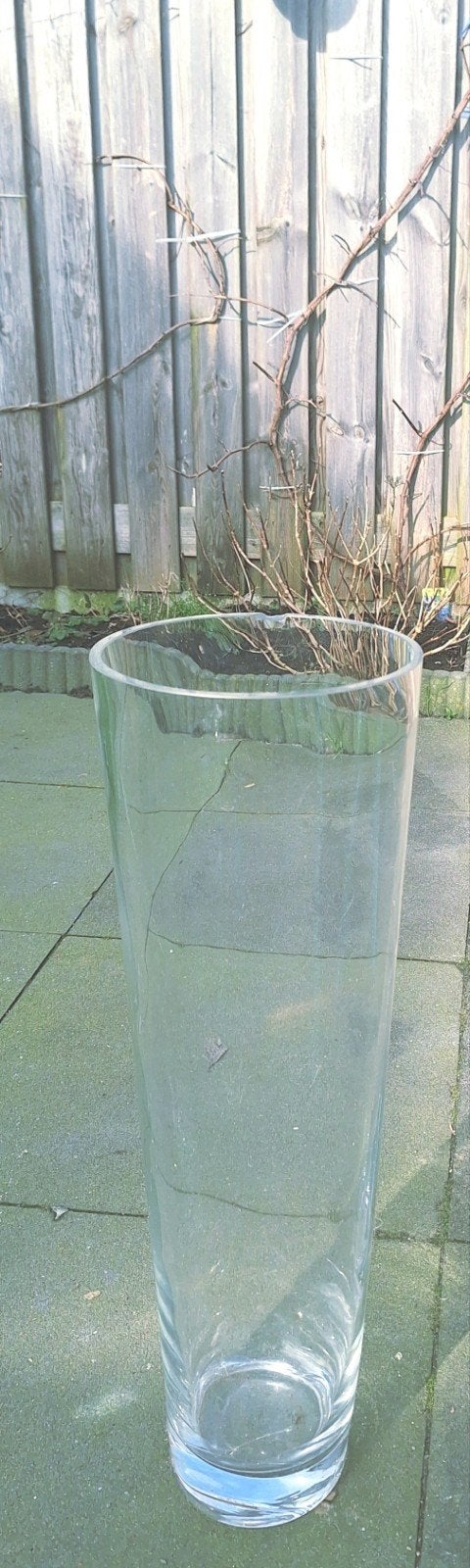 Hoge vaas 78cm, Ophalen, Gebruikt, Overige kleuren, Glas
