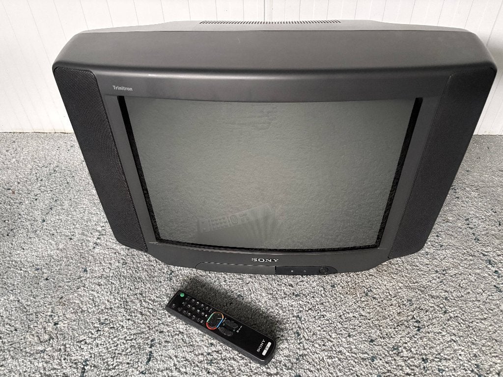Sony 21 inch CRT tv + remote jaren 90, Audio, Tv en Foto, Vintage Televisies, Ophalen of Verzenden, Gebruikt, 40 tot 60 cm, Sony