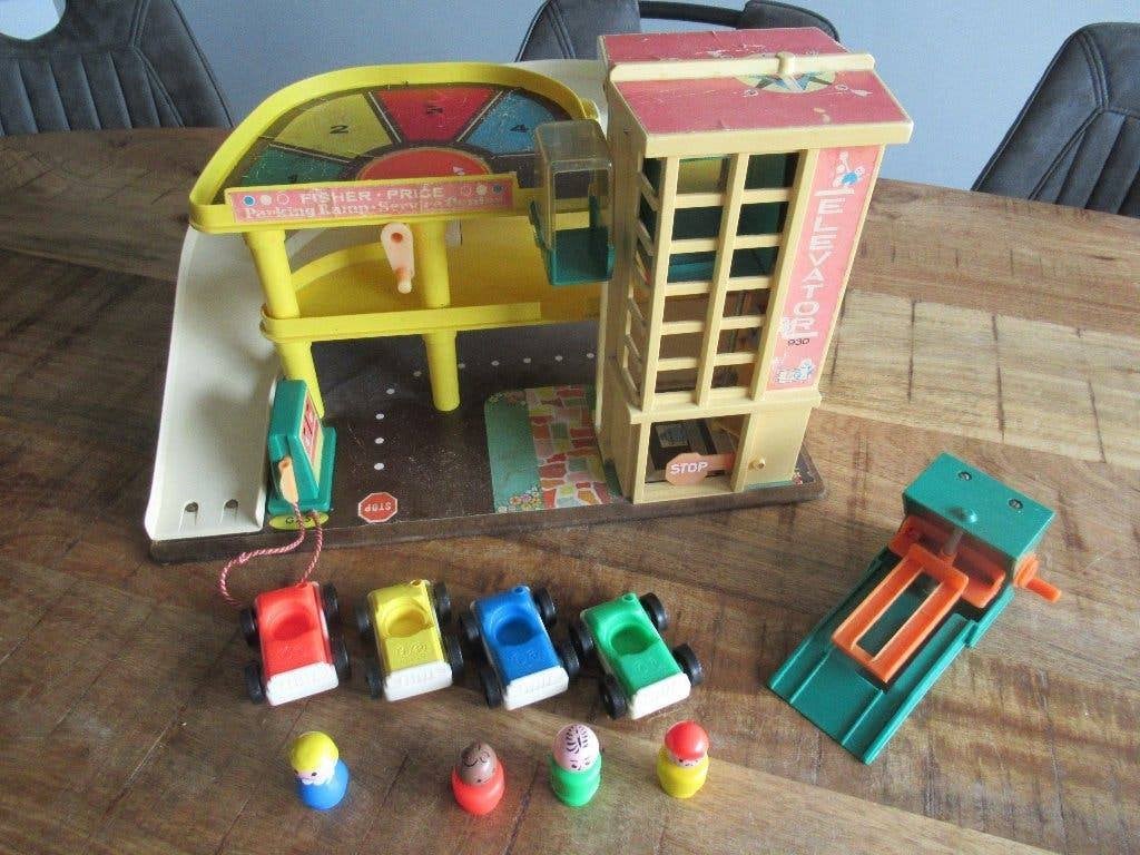 COMPLEET Fisher Price Vintage Ramp Garage No. 930 uit 1970, Kinderen en Baby's, Speelgoed | Fisher-Price, Ophalen of Verzenden
