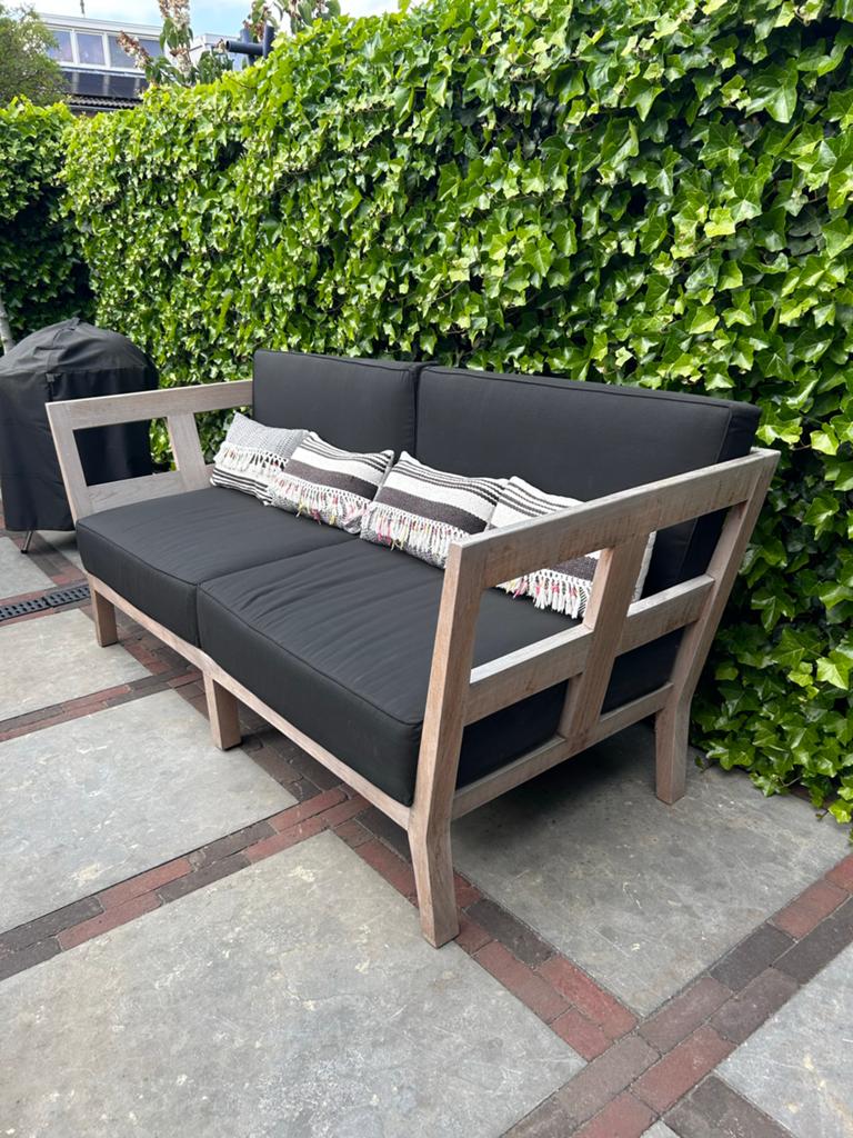 Hamilton Bay Dynamo Teakhouten Lounge Sofa - Z.G.A.N., Ophalen of Verzenden, Zo goed als nieuw, Teakhout