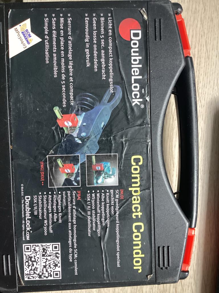 DoubleLock Compact Condor koppeling slot, Caravans en Kamperen, Ophalen, Zo goed als nieuw