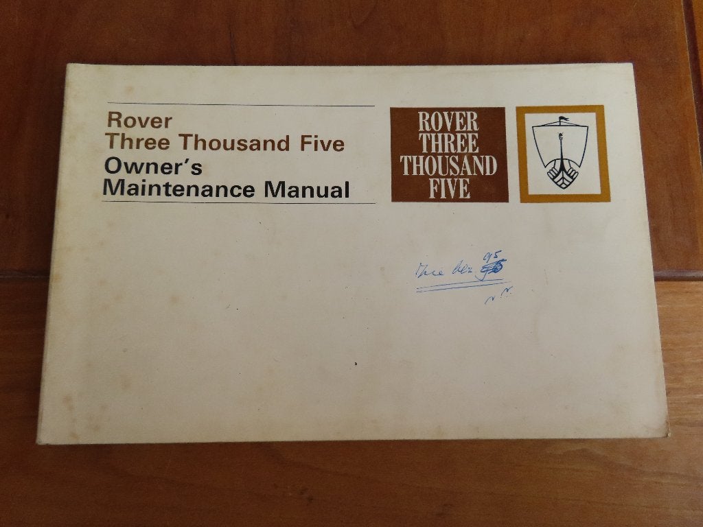 Onderhoudsboek Rover Three Thousand Five 1970, Auto diversen, Ophalen of Verzenden