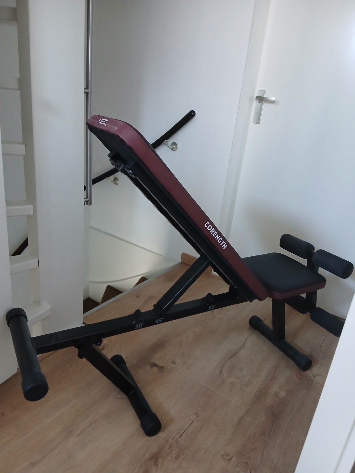 Fitnessbank + Dumbbells met 39 kg gewichten en Halterstang, Sport en Fitness, Ophalen, Zo goed als nieuw, Benen, Overige typen