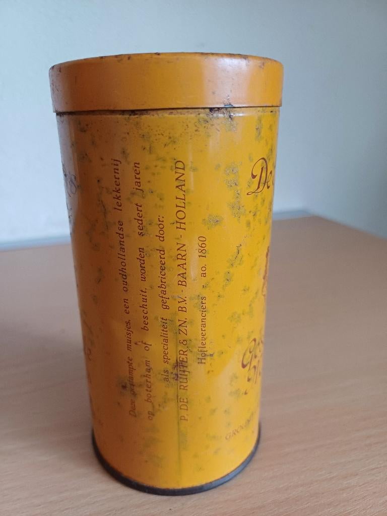 Vintage De Ruijters Gestampte muisjes blik., Verzamelen, Blikken, Ophalen of Verzenden, Gebruikt, Overige, Overige merken
