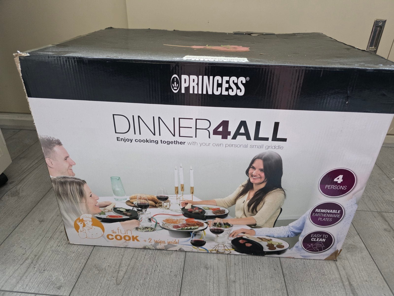 Princess Dinner4All Gourmetstel - 4 personen, Witgoed en Apparatuur, Gourmetstellen, Ophalen of Verzenden, Zo goed als nieuw, 4 t/m 7 personen