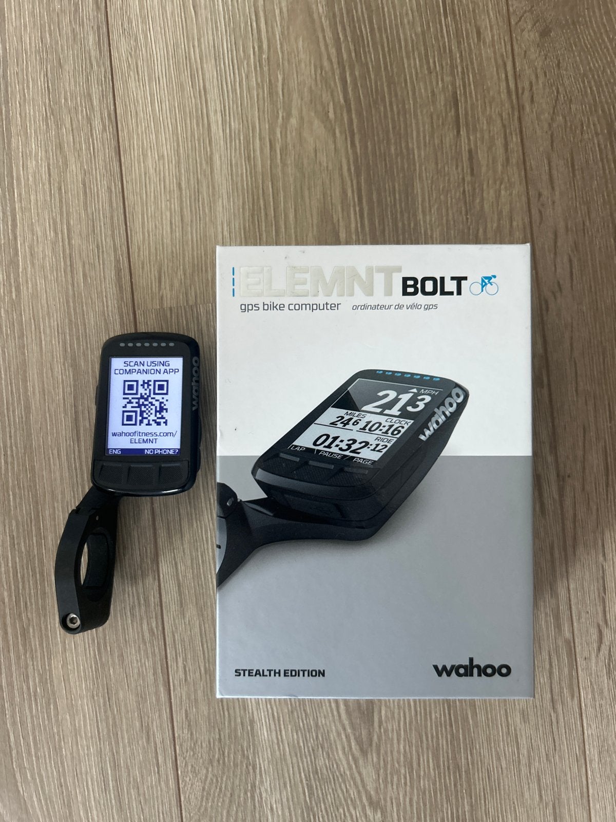 Wahoo Elemnt Bolt v1 Fietscomputer - Zo goed als nieuw, Fietsen en Brommers, Fietsaccessoires | Fietscomputers, Ophalen of Verzenden