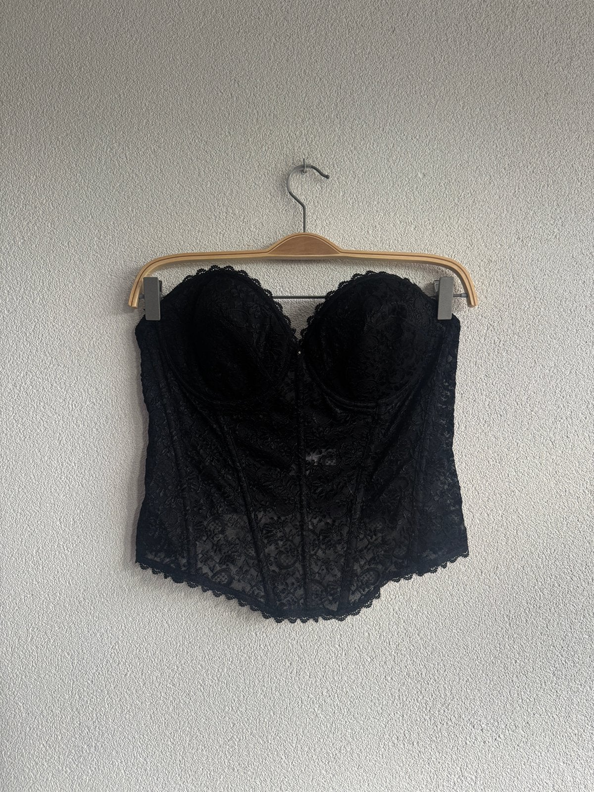 Vintage Y2K zwart doorschijnend kanten korset bustier, Kleding | Dames, Vintage, Vintage, Ophalen of Verzenden, Body of Korset
