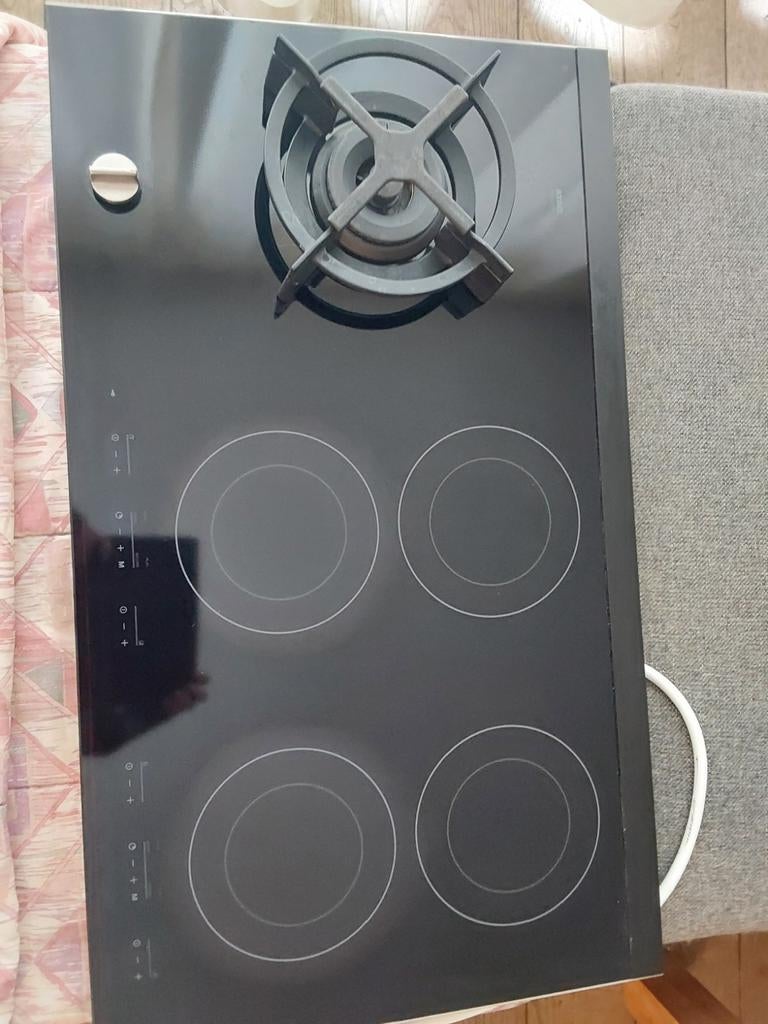 Atag Inductiekookplaat met wokbrander op gas 90 cm, Ophalen, Gebruikt, Inbouw, Gas