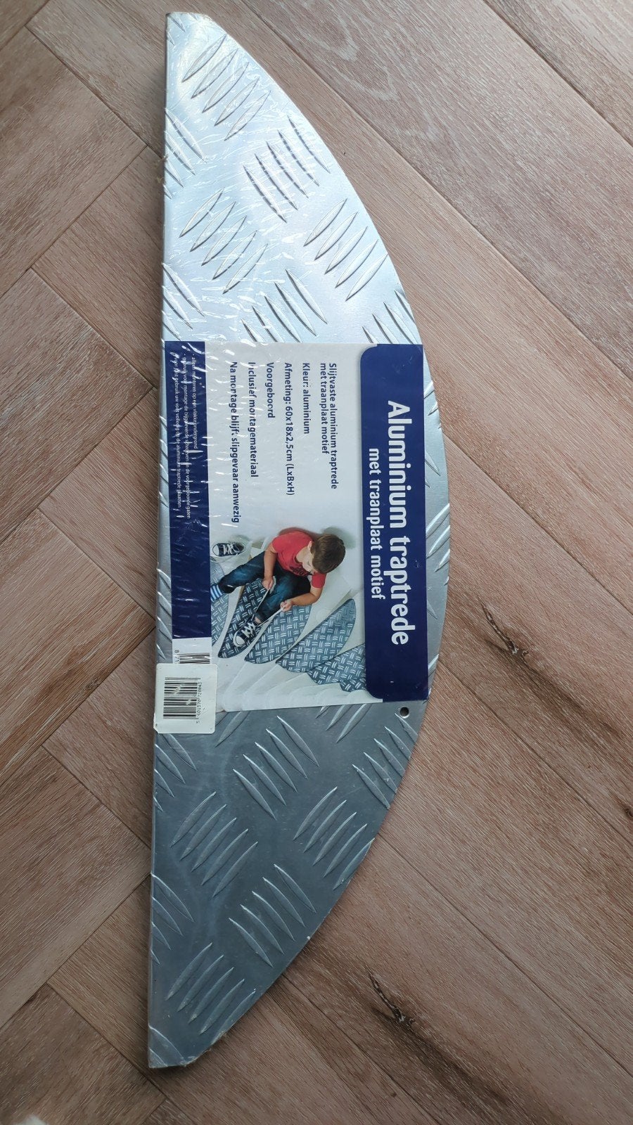 Aluminium traptrede met traanplaat motief, 60x18x2.5cm, Ophalen of Verzenden, Nieuw, Minder dan 2 meter