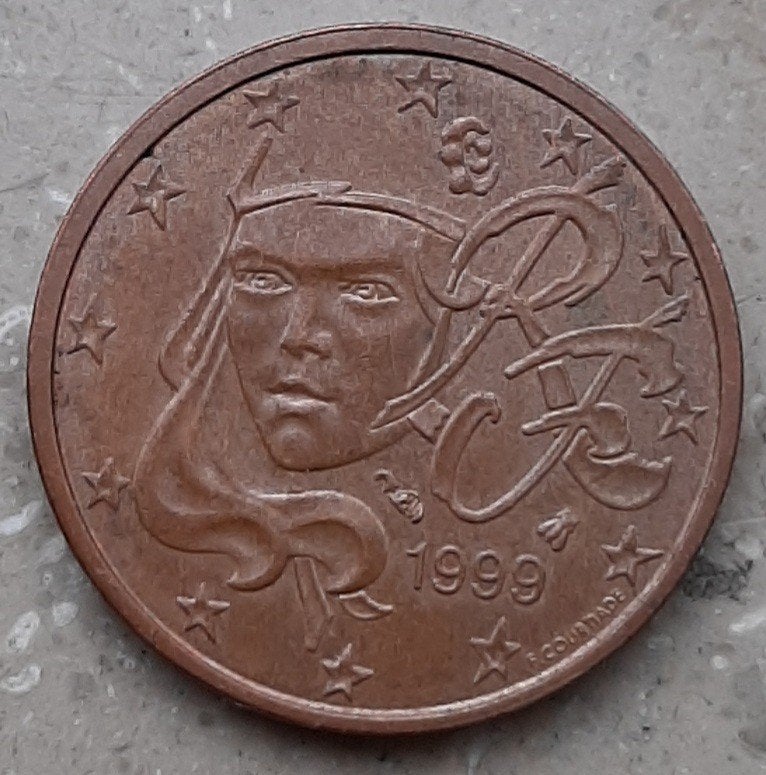 2 eurocent van Frankrijk Portugal en Spanje, Ophalen, Overige landen, 2 cent, Losse munt