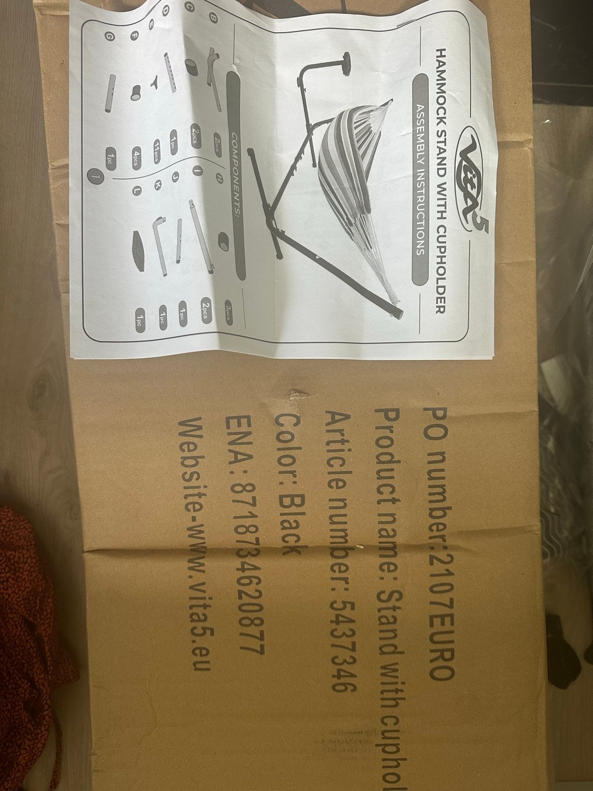 Vita5 Hangmat Standaard - nieuw, Nieuw, Ophalen of Verzenden, Eenpersoons, Inklapbaar