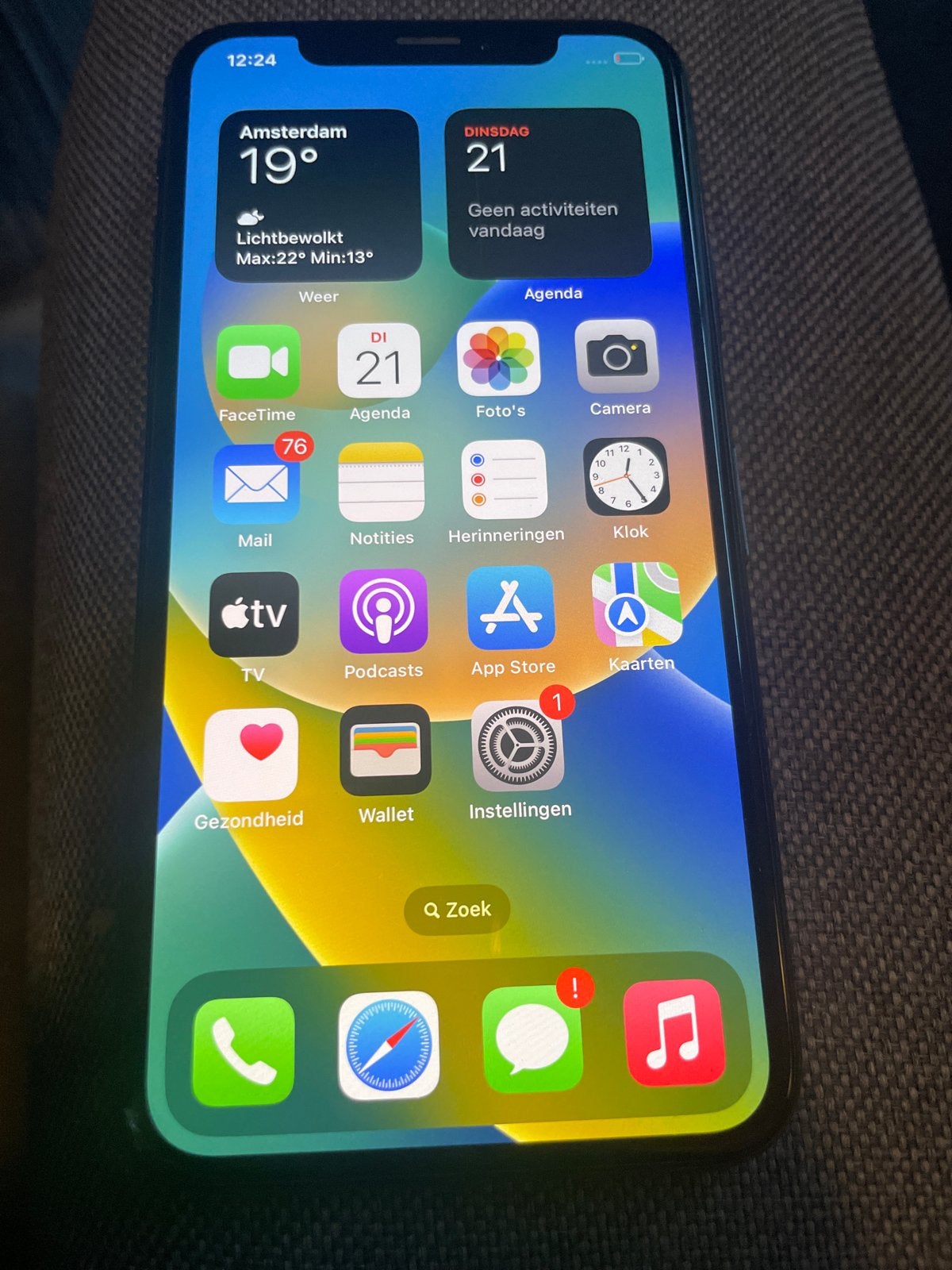 iPhone x - Achterkant beschadigd, Telecommunicatie, 256 GB, Gebruikt, Zwart, Zonder simlock
