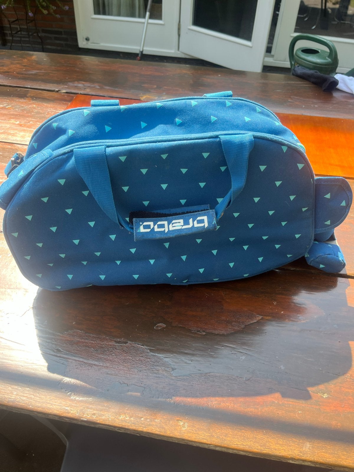 Brabo Hockeytas - Blauw met driehoekjes, Sieraden, Tassen en Uiterlijk, Tassen | Sporttassen, Ophalen of Verzenden, Gebruikt, Unisex kinderen