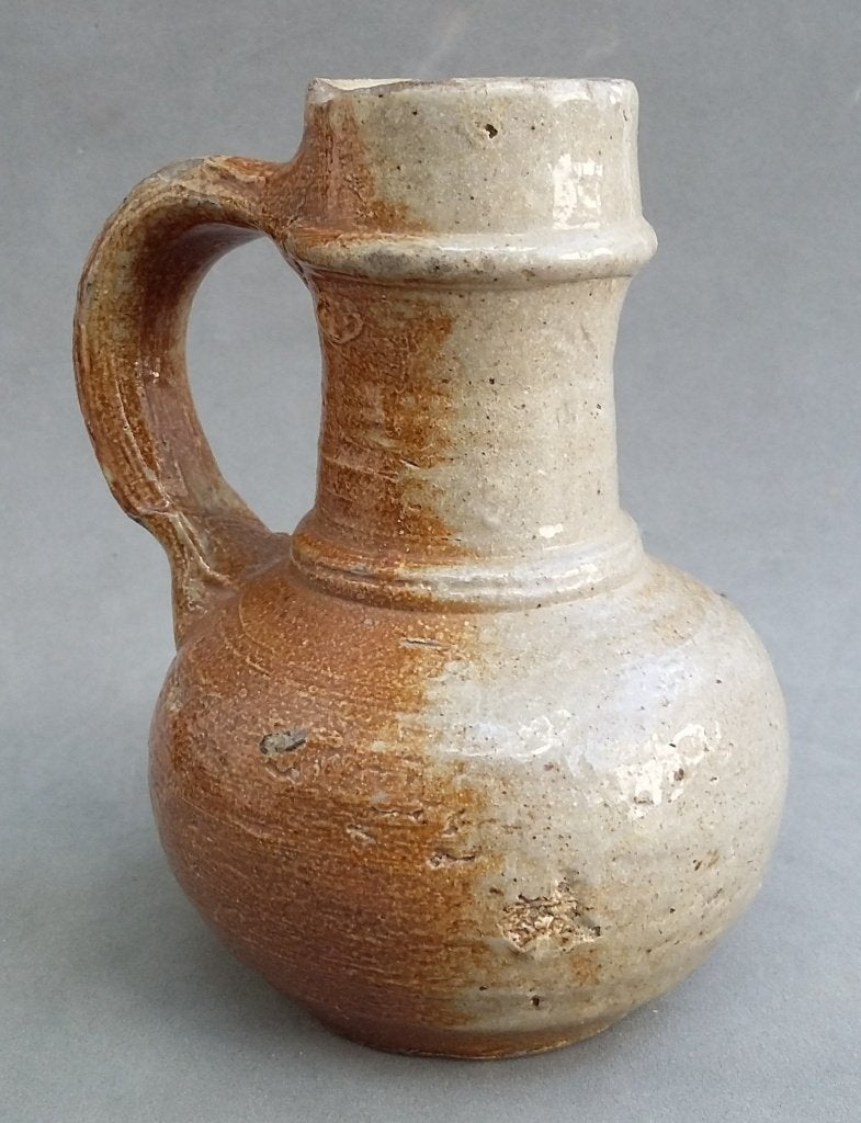 Omstreeks 1550-1600 Bodemvondst Raeren Steengoed Kruik Kan, Antiek en Kunst, Ophalen of Verzenden