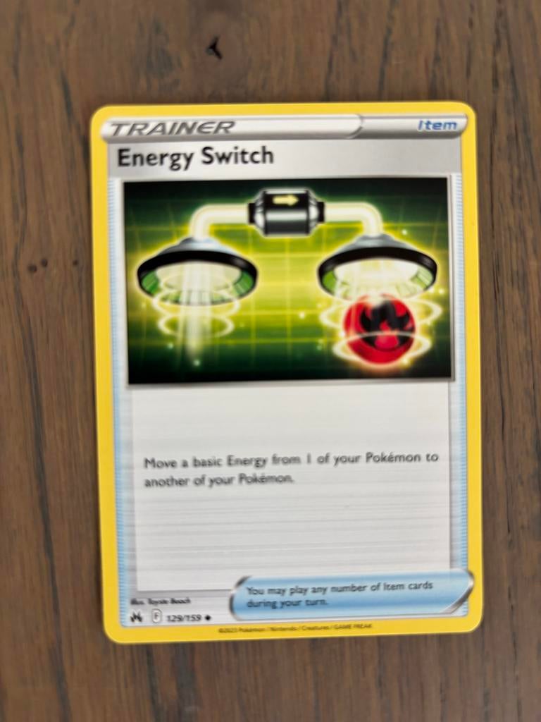 Pokémon TCG: Energy Switch Trainer Kaart (129/159), Ophalen of Verzenden, Zo goed als nieuw, Losse kaart