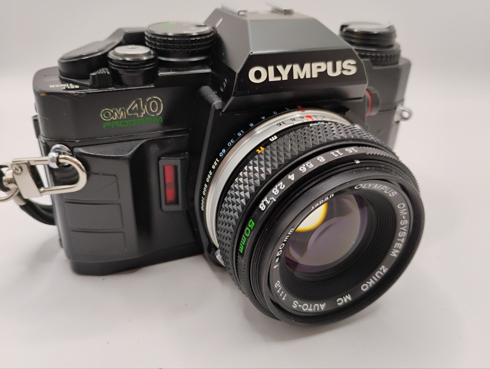 Olympus OM 40, Zuiko 1.8 50mm lens en T32 flitser, Ophalen, Gebruikt, Spiegelreflex, Olympus