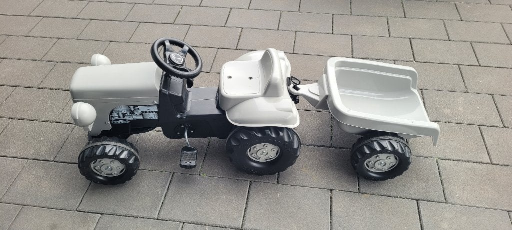 Rolly Toys Kid Little Grey Fergie traptrekker met aanhanger, Ophalen, Zo goed als nieuw, Trapvoertuig