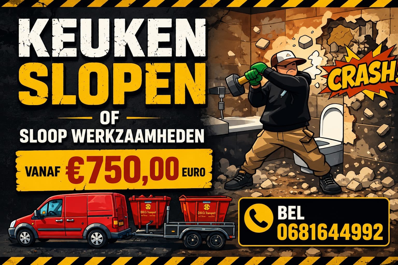 Keukenslopen en sloopwerkzaamheden, Huis en Inrichting, Ophalen of Verzenden