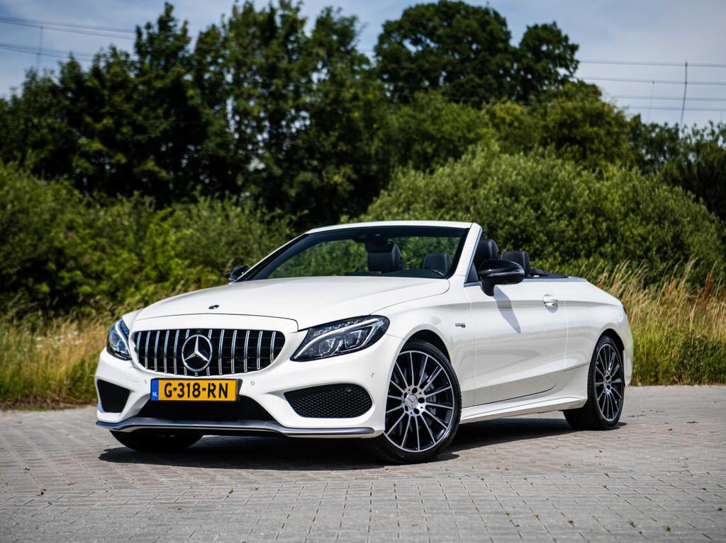 Mercedes C-klasse Cabrio C43 AMG 367PK Speedshift 4MATIC Bur, Auto's, Mercedes-Benz, 1770 kg, 4 stoelen, Leder, Bedrijf