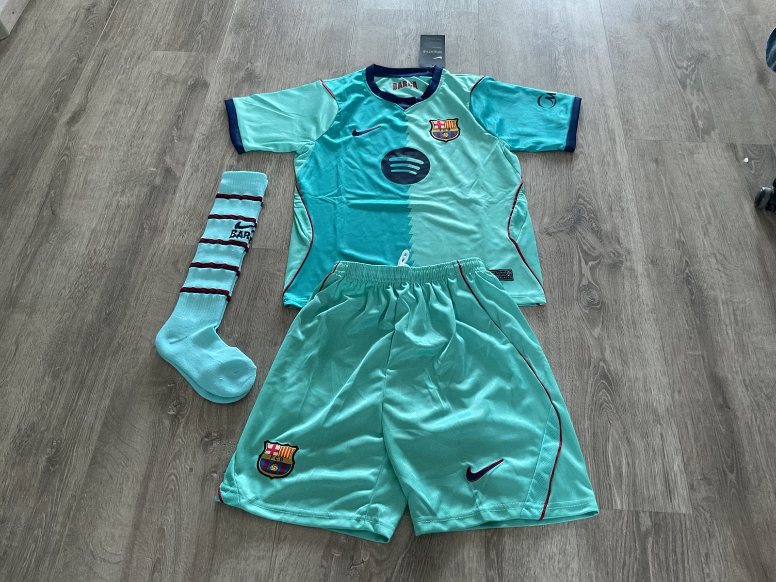 Fc barcelona tenue nieuw maat:158, Maat XS of kleiner, Ophalen of Verzenden, Nieuw, Set