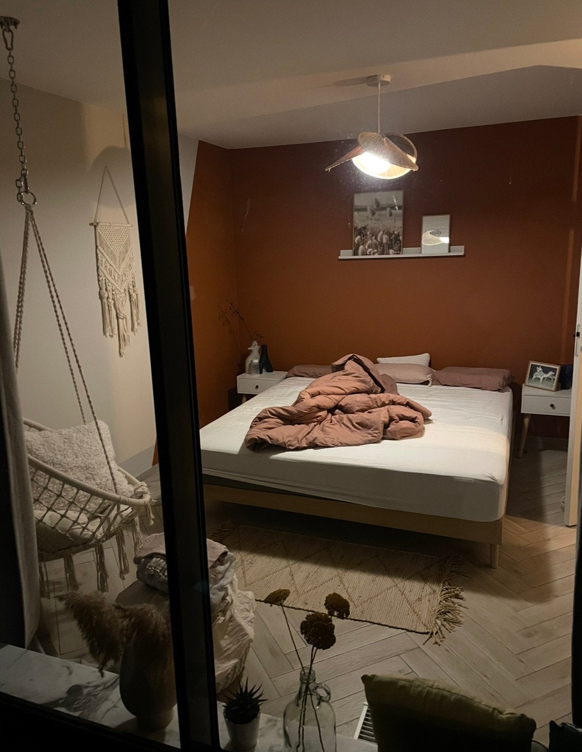 Japandi Bed 180x200 cm evt. incl Ikea matras, Huis en Inrichting, Ophalen, Tweepersoons, Zo goed als nieuw, 180 cm