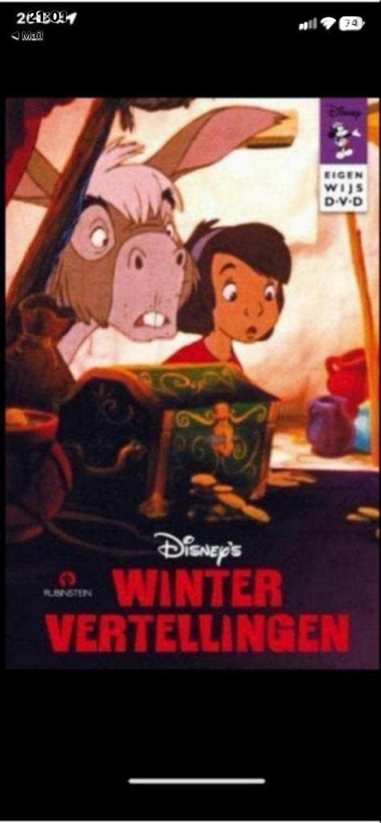 Disney's Winter Vertellingen DVD - Mickey Mouse & Pluto, Cd's en Dvd's, Gebruikt, Nederlands, Alle leeftijden, Amerikaans