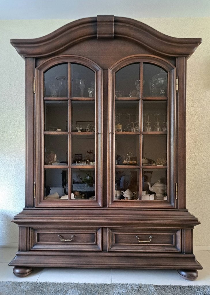 Vitrinekast-showkast in uitstekende staat, Huis en Inrichting, Ophalen, Gebruikt, Met lade(s), 200 cm of meer