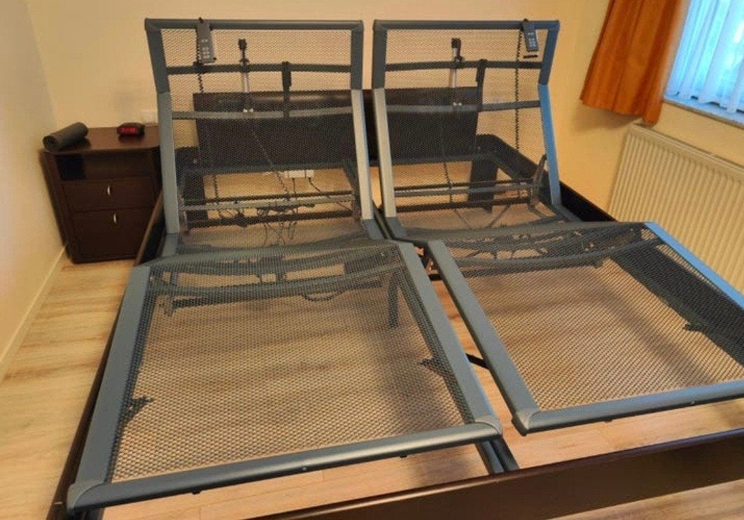 VOL ELEKTRISCHE AUPING AURONDE 180-220 MET 6 MOTOREN, Huis en Inrichting, ., Akbedden, Tweepersoons, Ophalen of Verzenden