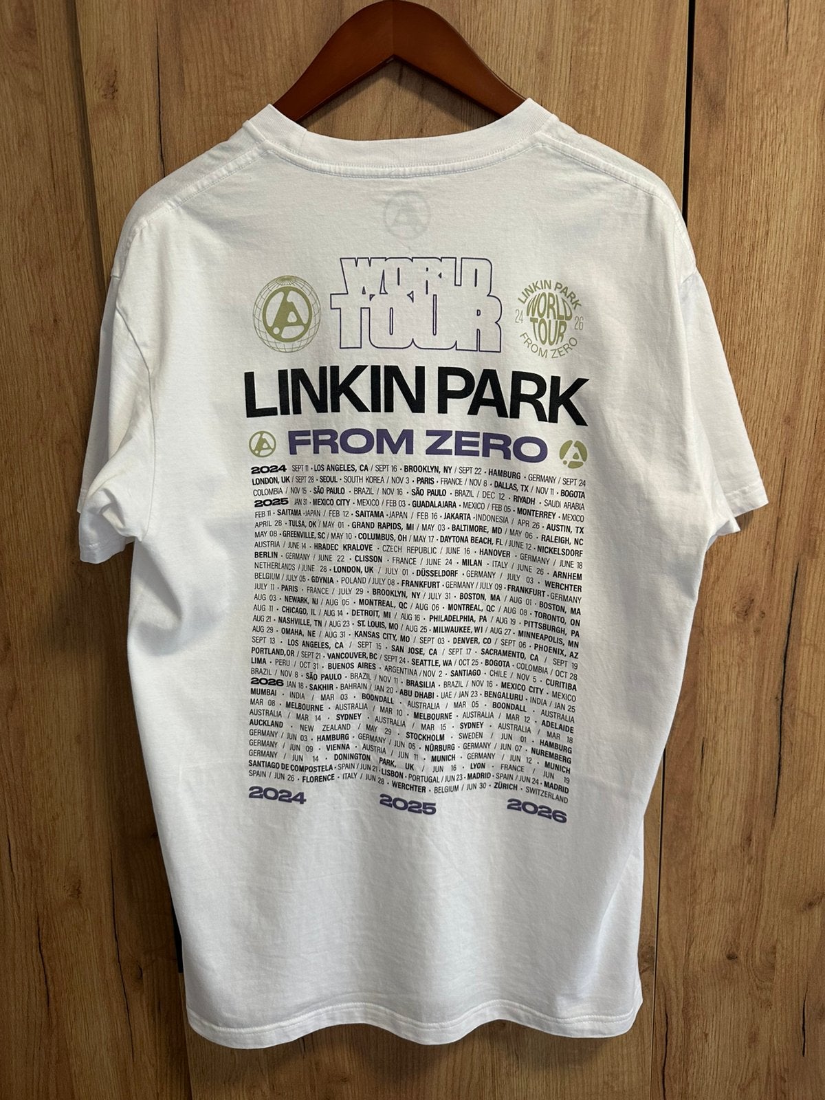 Linkin Park World tour T-shirt, Wit, Maat 42/44 (L), Nieuw, Ophalen of Verzenden