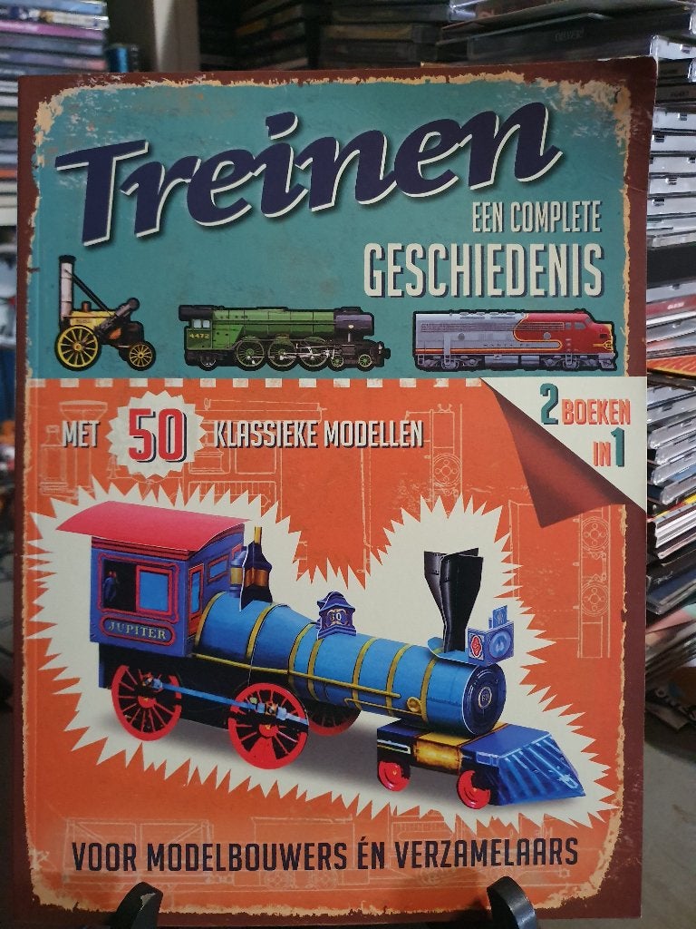 2 in 1 boek treinen: geschiedenis, Ophalen, Zo goed als nieuw, Boek of Tijdschrift