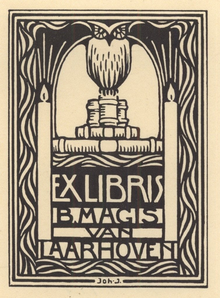 0122 Ex Libris Nederland : Johan Jacobs, 1937, Antiek en Kunst, Verzenden, Ex libris