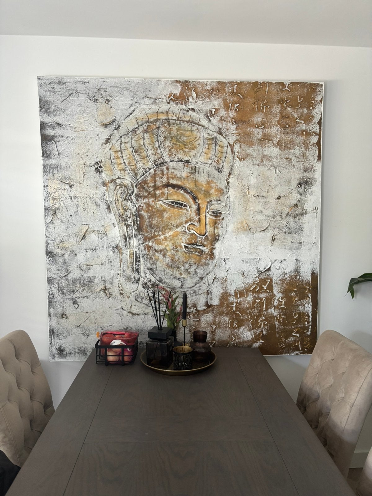 Buddha schilderij, Ophalen