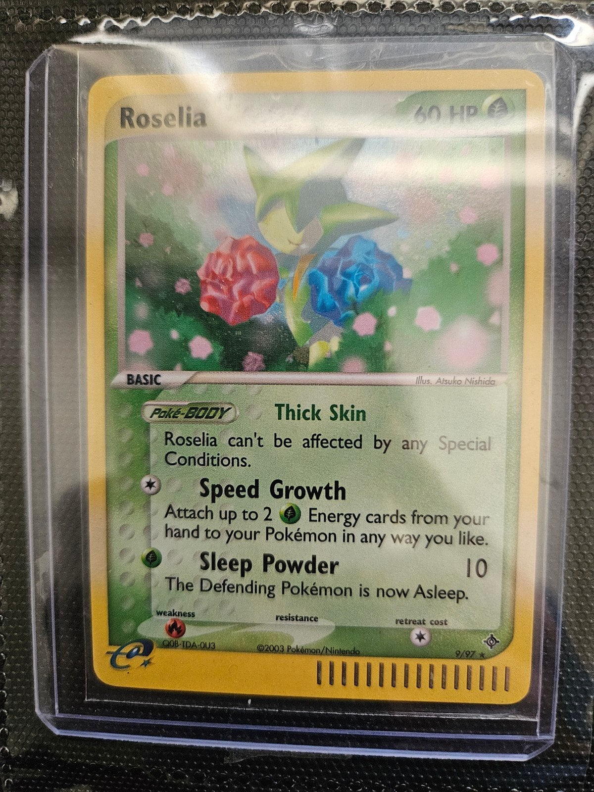 Pokemon 2003 Roselia 9/97 Holo Ex Dragon, Ophalen of Verzenden, Zo goed als nieuw, Losse kaart, Foil