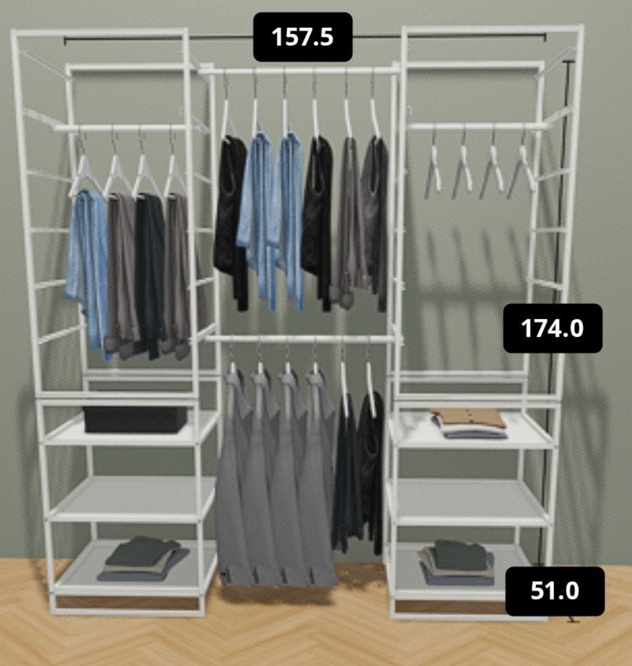 Ikea Jonaxel Stellingkast Kledingkastcombinatie, Ophalen, Zo goed als nieuw