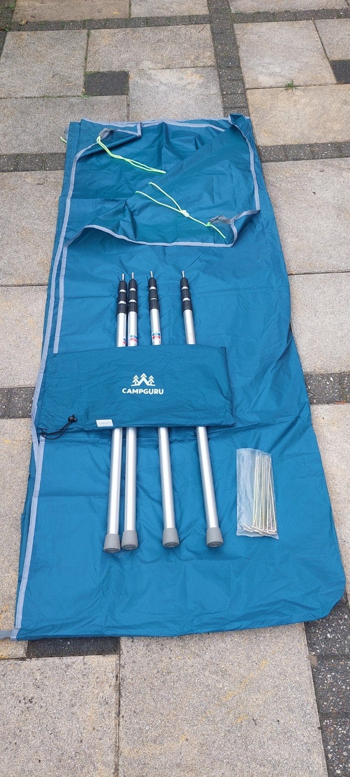CampGuru Tarp 3x4 met stokken en haringen, Verzenden, Gebruikt