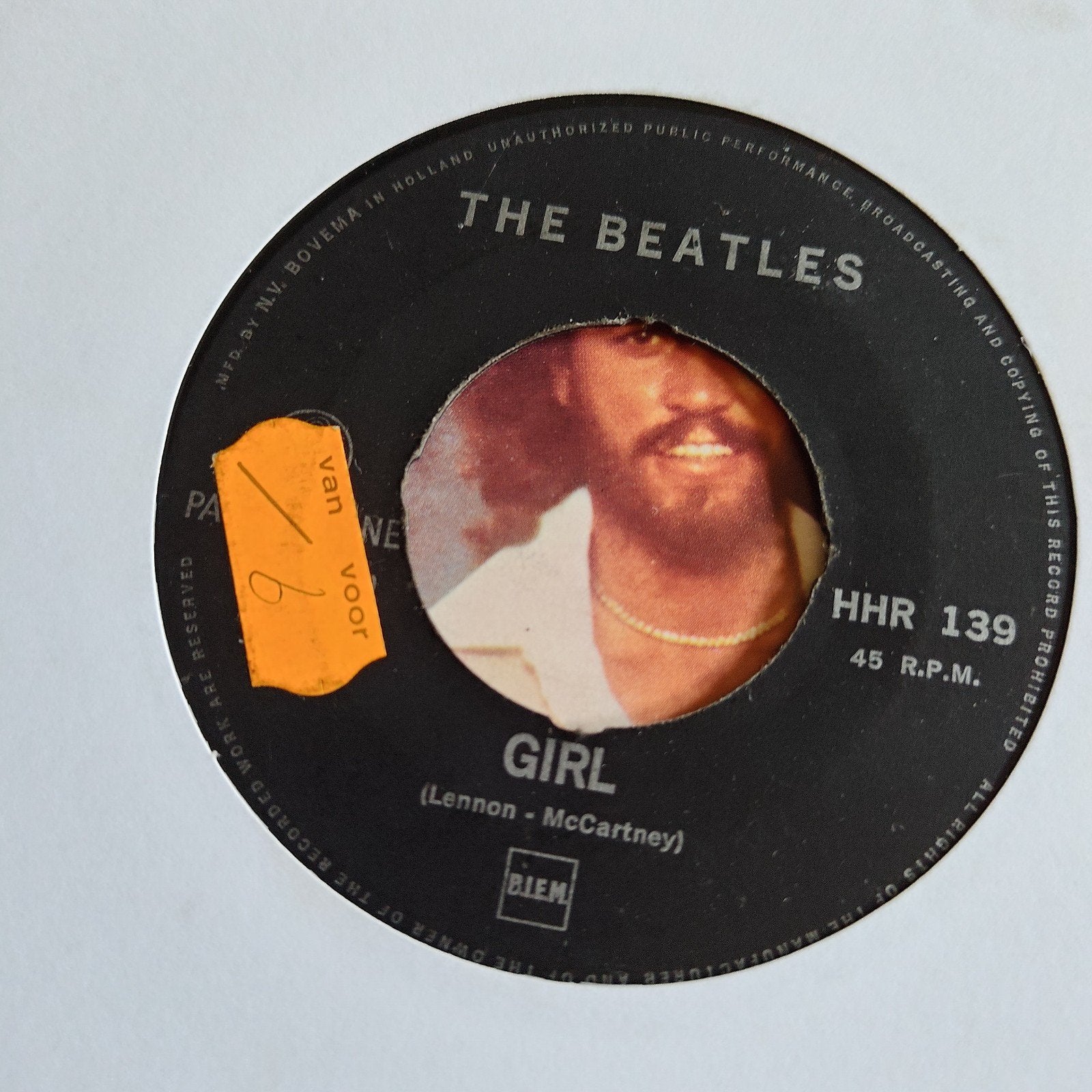 The Beatles - Girl / Michelle 7 inch vinyl single, Gebruikt, 7 inch, Ophalen of Verzenden, Pop