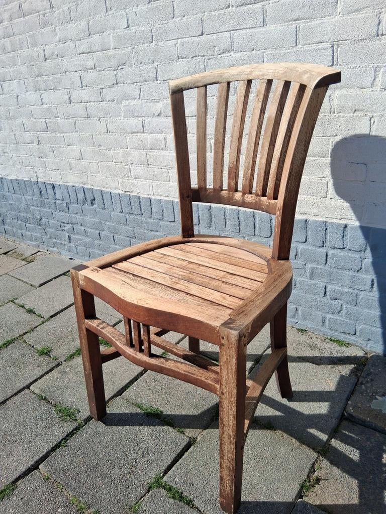 Tuinstoelen massief teakhout 4st, Ophalen, Teakhout