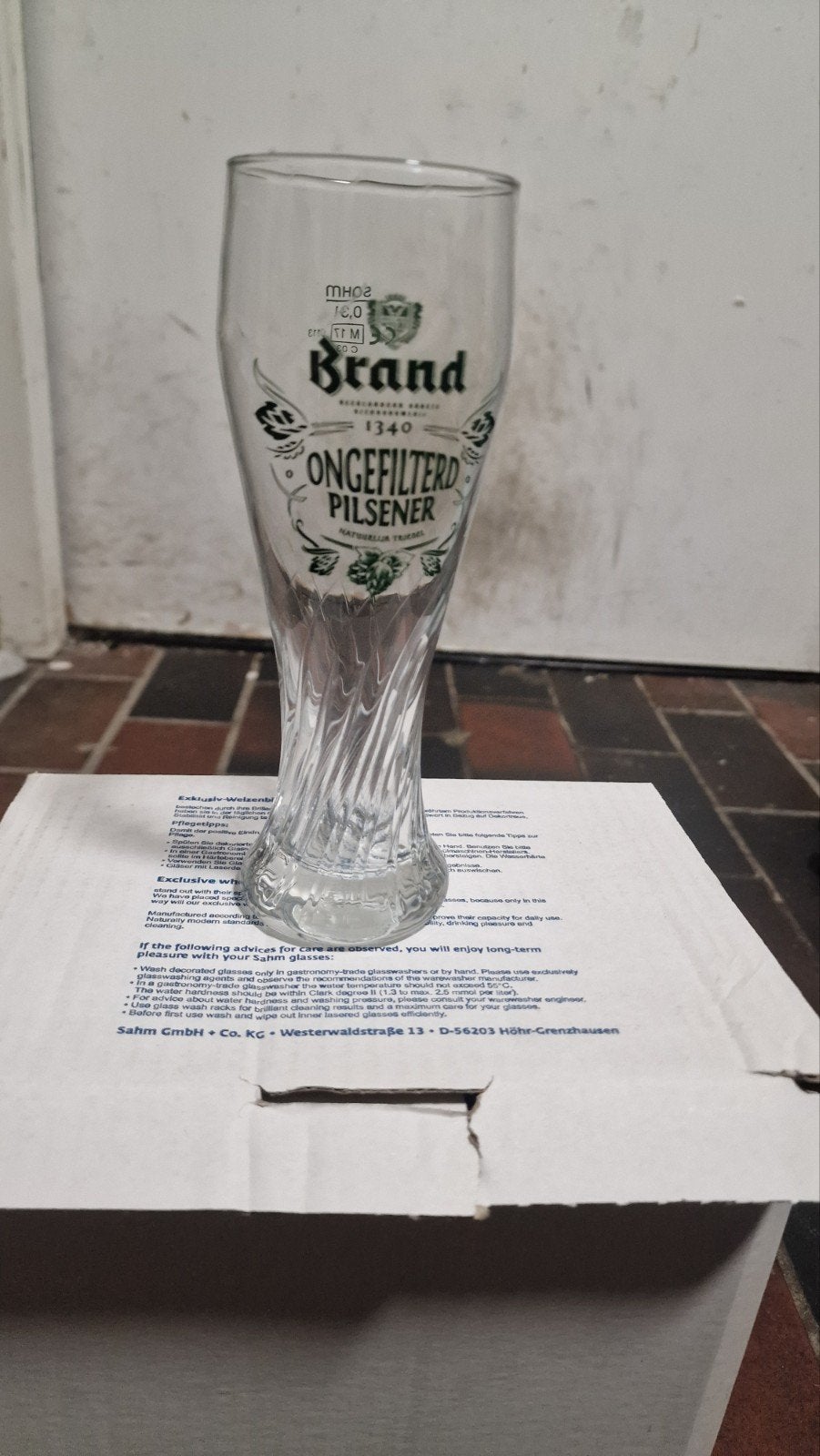 Brand Ongefilterd Pilsener bierglazen (6 stuks), Ophalen, Nieuw, Overige merken, Glas