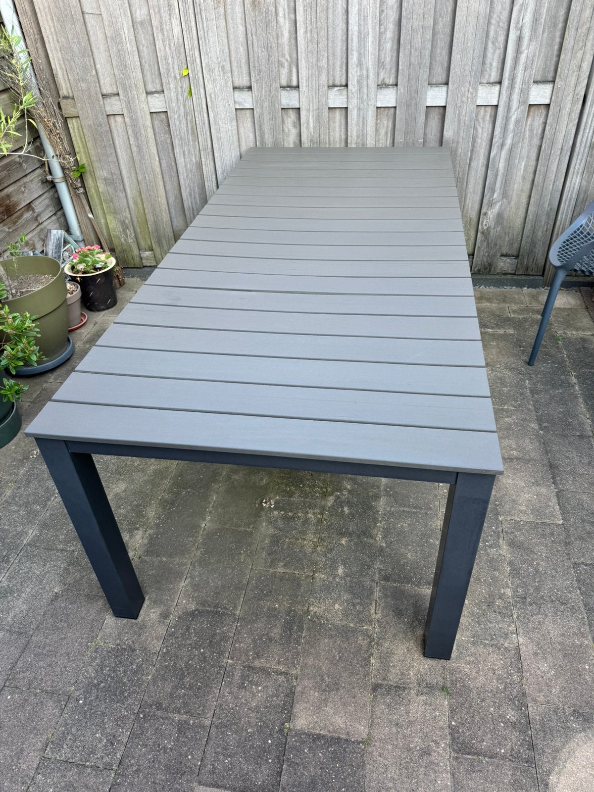 Polywood grijze tuintafel van B7 / Beach7 Collection, Ophalen, Gebruikt, Rechthoekig, Overige materialen