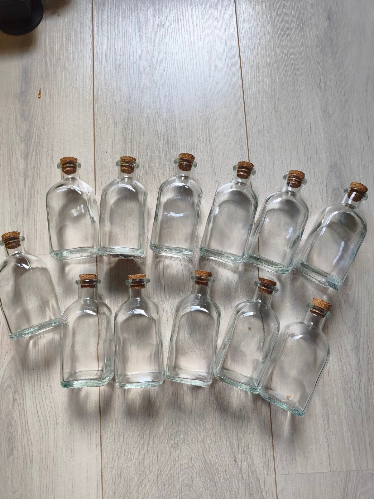 Glazen potjes met kurk deksel, Ophalen of Verzenden, Zo goed als nieuw