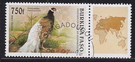 2501 – Burkina Faso michel 1407 gestempeld , bruine oorfazan, Verzenden, Overige landen, Gestempeld