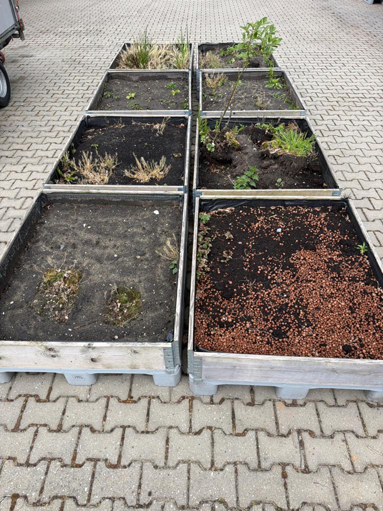 Moestuinbakken op pallet - Ideaal voor uw tuin!, Ophalen, Gebruikt, Balkon, Vierkant