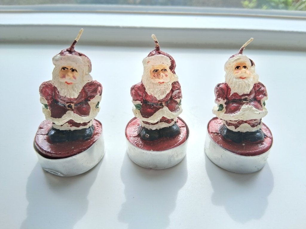 Kerstman kaarsen, Ophalen of Verzenden, Nieuw, Meerkleurig, Kaars